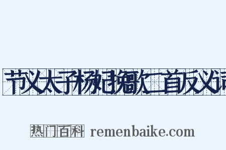 节义太子杨妃挽歌二首反义词是什么意思的图片